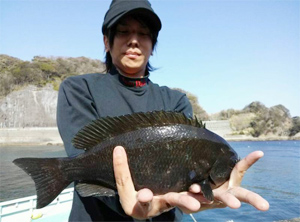 なんとか1尾を引き出した海希君